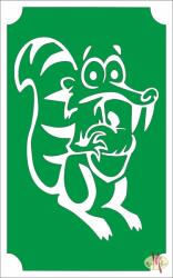  8x5 cm-es Csillámtetoválás sablon - Jégkorszak mókus 129 - mkkreativ