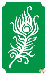 8x5 cm-es Csillám tetoválás sablon - Páva toll 113 - mkkreativ