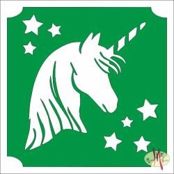 Body Deco 5x5 cm-es Csillámtetoválás sablon - Unikornis 430