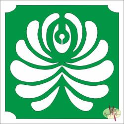  5x5 cm-es Csillámtetoválás sablon - Magyar motívum virág 251