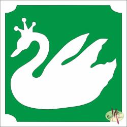  5x5 cm-es Csillámtetoválás sablon - Hattyú 212 - mkkreativ