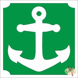 KiviArt 5x5 cm-es Csillámtetoválás sablon - Horgony 230