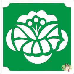  5x5 cm-es Csillámtetoválás sablon - Magyar motívum virág 257 - mkkreativ