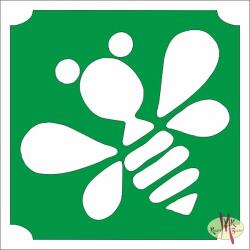 Body Deco 5x5 cm-es Csillámtetoválás sablon - Méhecske 337