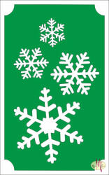  Csillámtetoválás sablon 8x5 cm - Hópihék 134 - mkkreativ