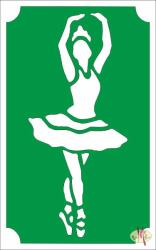  8x5 cm-es Csillámtetoválás sablon - Balerina 74 - mkkreativ