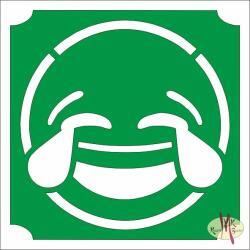  5x5 cm-es Csillámtetoválás sablon - Smiley, emoji 422 - mkkreativ