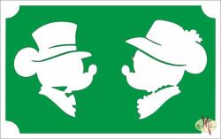  8x5 cm-es Csillámtetoválás sablon - Mickey és Minnie egér 51 - mkkreativ