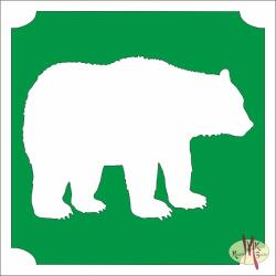  5x5 cm-es Csillám tetoválás sablon - Medve 385 - mkkreativ