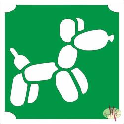  5x5 cm-es Csillámtetoválás sablon - Lufikutya 126 - mkkreativ