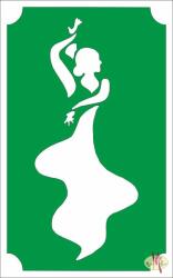  8x5 cm-es Csillámtetoválás sablon Spanyol táncosnő 62 - mkkreativ