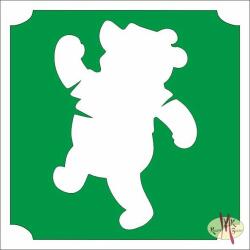  5x5 cm-es Csillámtetoválás sablon - Micimackó 96 - mkkreativ