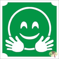  5x5 cm-es Csillám tetoválás sablon -Emoji, Smile 321 - mkkreativ