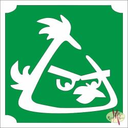  5x5 cm-es Csillám tetoválás sablon - Angry Birds 263 - mkkreativ