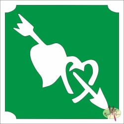 5x5 cm-es Csillám tetoválás sablon - Szívek 7 - mkkreativ