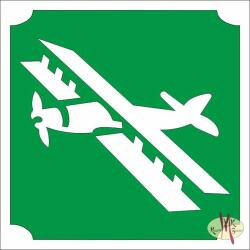 KiviArt 5x5 cm-es Csillám tetoválás sablon - Repülőgép 350