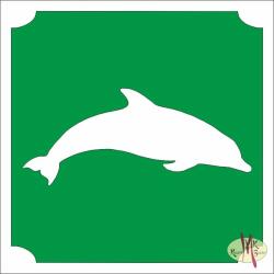  5x5 cm-es Csillámtetoválás sablon - Delfin 361 - mkkreativ