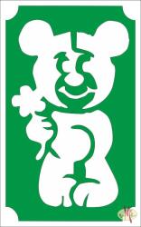  8x5 cm-es Csillámtetoválás sablon - Maci virággal 68 - mkkreativ