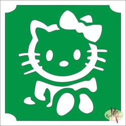  5x5 cm-es Csillám tetoválás sablon - Hello Kitty 267 - mkkreativ