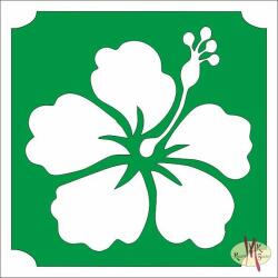  5x5 cm-es Csillámtetoválás sablon - Trópusi virág 206 - mkkreativ
