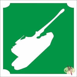 KiviArt 5x5 cm-es Csillámtetoválás sablon - Tank 215