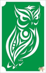  8x5 cm-es Csillámtetoválás sablon - Bagoly 90 - mkkreativ