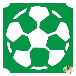 KiviArt 5x5 cm-es Csillámtetoválás sablon - Foci labda 122