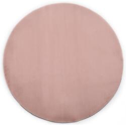 vidaXL Covor din blană ecologică de iepure 80 cm roz învechit (285087) Covor