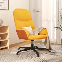 vidaXL Scaun de relaxare, galben muștar, material textil (341038)