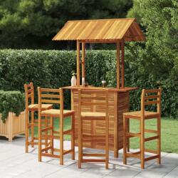 vidaXL Set mobilier de bar de grădină, 5 piese, lemn masiv de acacia (3116005) - vidaxl