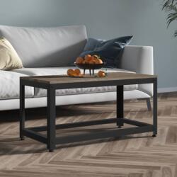 vidaXL Măsuță de cafea, gri și negru, 90x45x45 cm, MDF și fier (286083) Masa de cafea