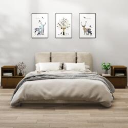 vidaXL Noptiere, 2 buc, maro miere, 60x34x51 cm, lemn masiv de pin (814381)