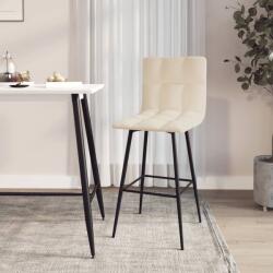 vidaXL Scaun de bar, crem, catifea (338633)