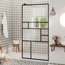 vidaXL Paravan de duș walk-in negru 80x195 cm sticlă ESG transparentă (150752)