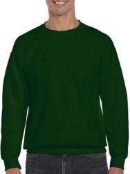 Gildan Uniszex Pulóver Hosszú ujjú Gildan DryBlend Adult Crewneck Sweat - M, Sötétzöld