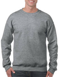 Gildan Uniszex Pulóver Hosszú ujjú Gildan Heavy Blend Adult Crewneck Sweat - L, Heather grafitszürke