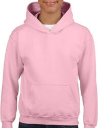 Gildan Gyerek Pulóver Kapucnis Hosszú ujjú Gildan Heavy Blend Youth Hooded Sweat - M (140/152), Világos rózsaszín (pink)
