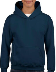 Gildan Gyerek Pulóver Kapucnis Hosszú ujjú Gildan Heavy Blend Youth Hooded Sweat - L (164), Sötétkék (navy)