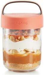 Lékué Recipient pentru prânz JAR TO GO, 400 ml, coral, Lékué