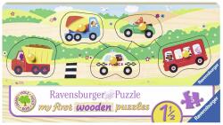 Ravensburger Puzzle Din Lemn Cu Vehicule, 5 Piese - Ravensburger (rvspc03236)