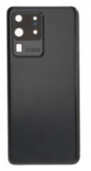 Samsung G988B Galaxy S20 Ultra (4G és 5G) akkufedél (hátlap) kamera lencsével és ragasztóval, fekete OEM