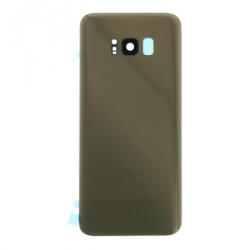 Samsung G955 Galaxy S8 Plus akkufedél (hátlap) kamera lencsével és ragasztóval, arany OEM