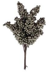  Művirág bogyós csokor 30 cm olajzöld (260648)