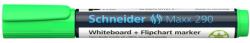 Schneider Marker SCHNEIDER Maxx 290, pentru tabla de scris+flipchart, varf rotund 2-3mm - verde deschis (S-129111) - birotica-asp