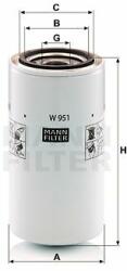 Mann-filter Filtru ulei MANN-FILTER W 951 (W 951) - automobilus