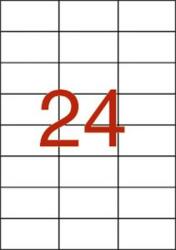 MOS Öntapadós etikett címke 70x37 mm A4 íven univerzális 24 db/ív, 2400 db/csomag