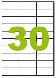 MOS Öntapadós etikett címke 70X29, 7 mm A4 íven univerzális 30 db/ív, 3000 db/csomag