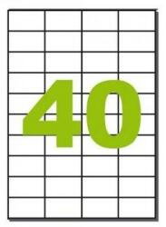 MOS Öntapadós etikett címke 52, 5X29, 7 mm A4 íven univerzális 40 db/ív, 4000 db/csomag