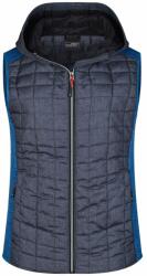 James & Nicholson (Daiber) Női varrott mellény JN767 - Királykék melírozott / antracit melírozott | 2XL (1-JN767-1781643)