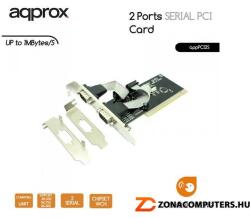 Approx APPPCI2S 2x soros PCI kártya +Lowprofile hátlap